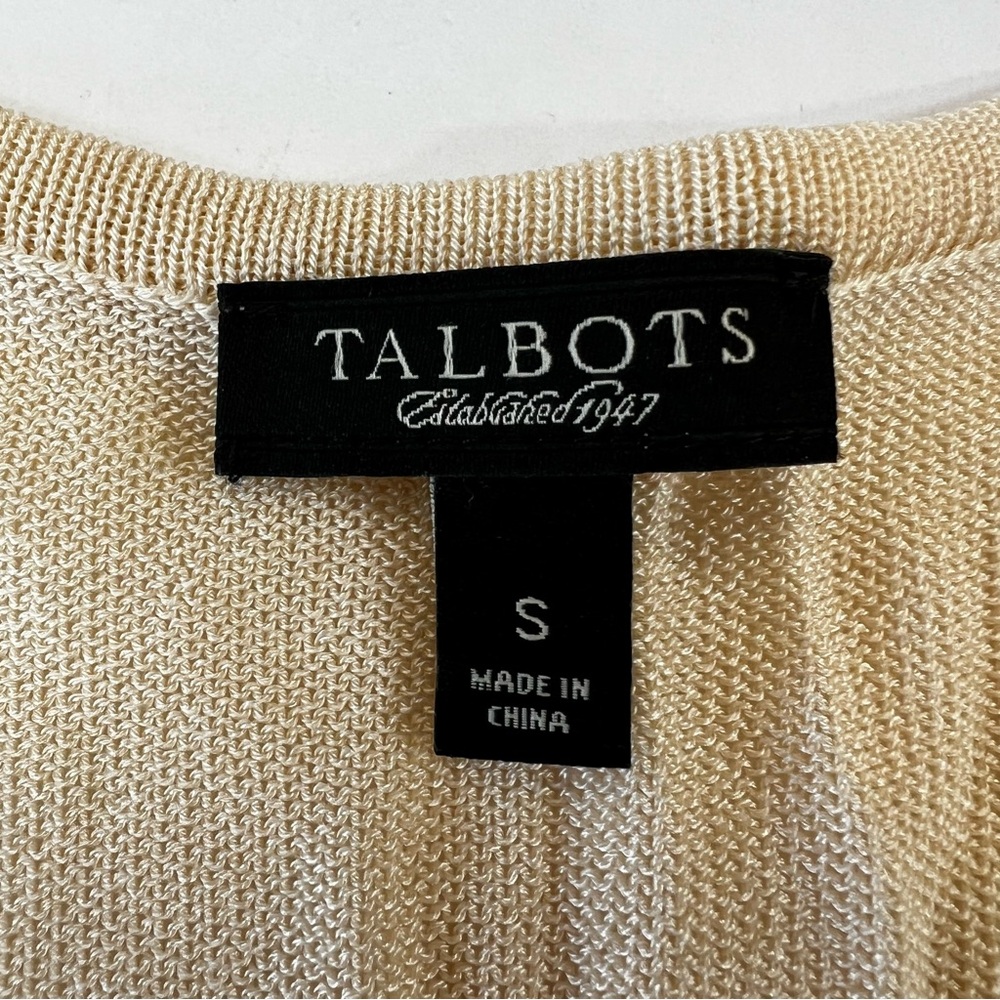 Talbots Cream Layered Ruffle Knit Tank - Picture 5 of 7